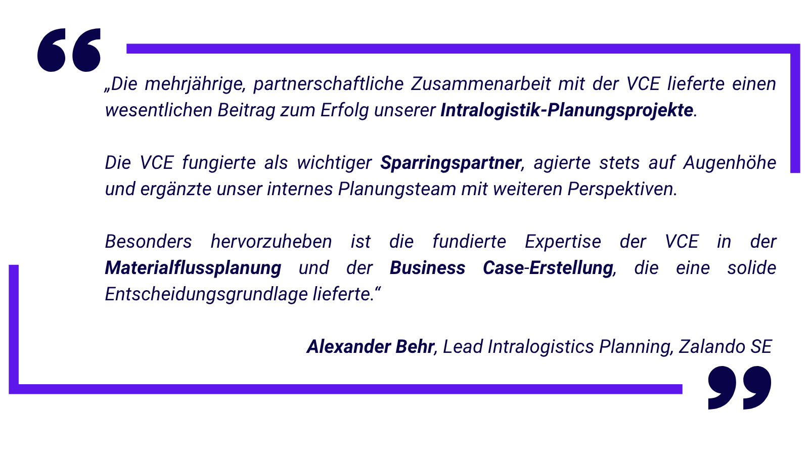 Testimonial von Zalando